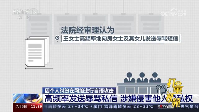 高频率发送辱骂私信涉嫌侵害他人隐私权