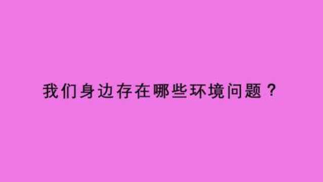 我们身边存在哪些环境问题?