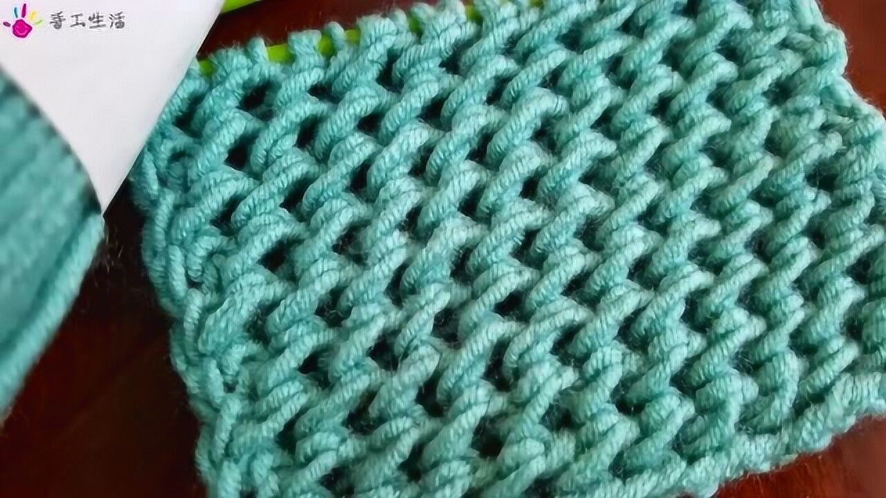粗线渔网花样毛衣编织欣赏简单的图案样式看着就漂亮