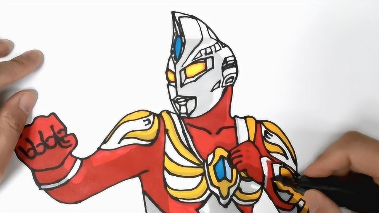 一起画麦克斯奥特曼挥拳出击!超搞笑的奥特曼,把自己的招式都忘了!