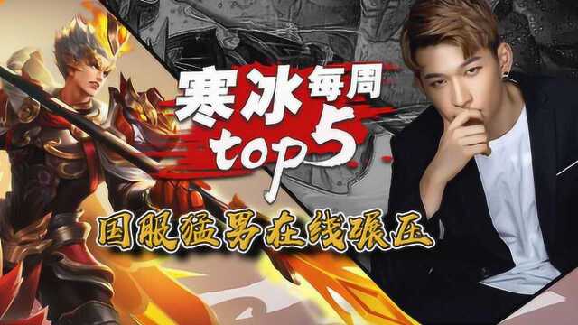 王者荣耀寒冰:【寒冰每周top5操作秀】国服猛男在线碾压!