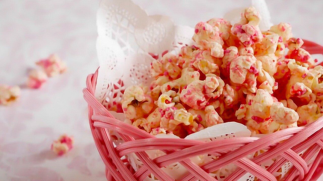 草莓味爆米花看电影再也不用买爆米花啦