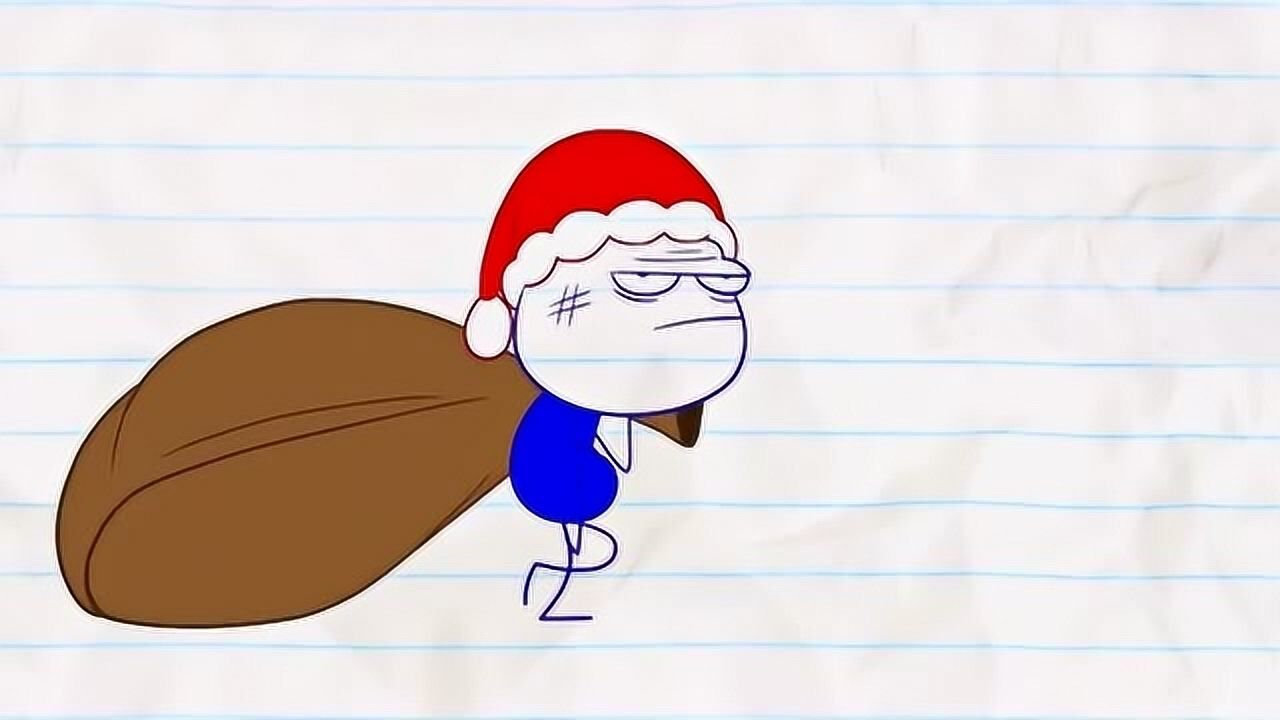 铅笔动画铅笔人收到礼物