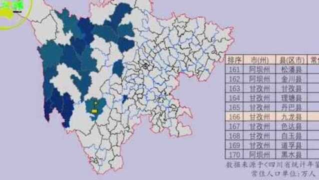 四川省各县区市人口排名,猜猜四川人口第一大县是谁?