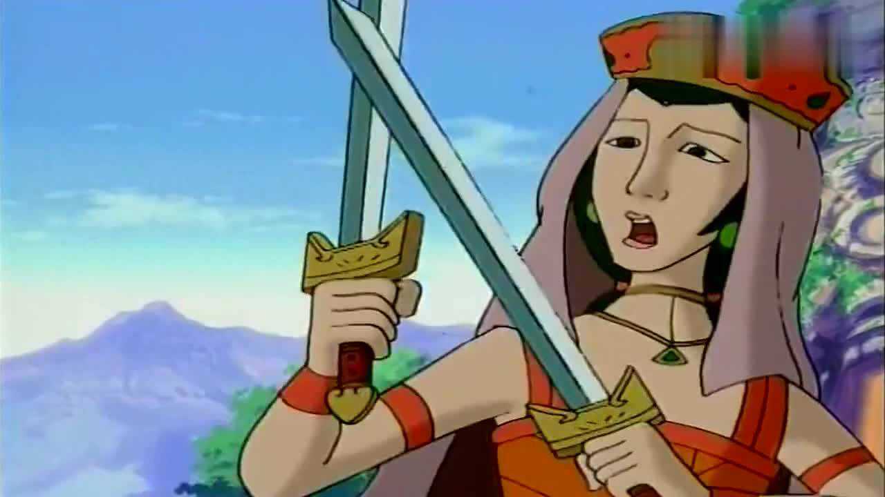 西游记:铁扇公主打不过悟空,只好掏出宝扇,一扇子把悟空扇飞!