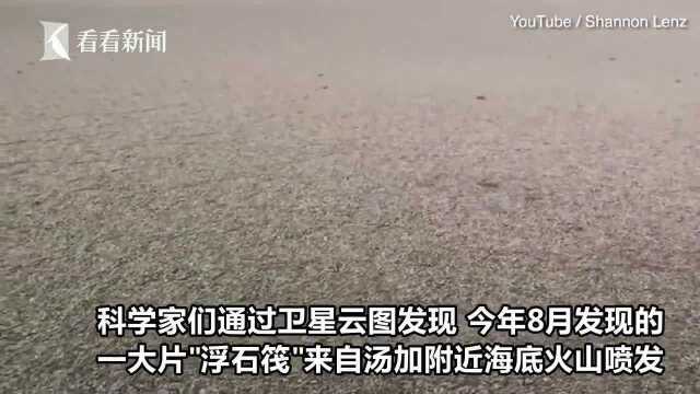 海上漂来大面积浮石相当于2万个足球场 来自哪儿