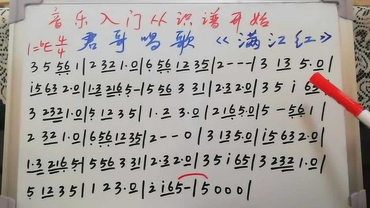 君哥带你轻松学简谱之歌曲满江红怒发冲冠凭栏处潇潇雨歇