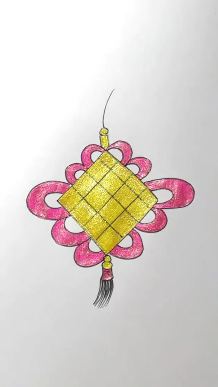 简单儿童画中国结_腾讯视频