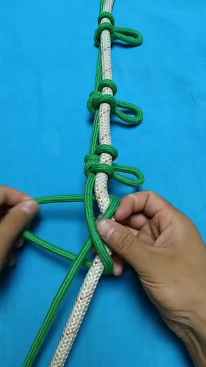 教你如何打好挂钩结常用于户外晒衣服简单实用的绳结