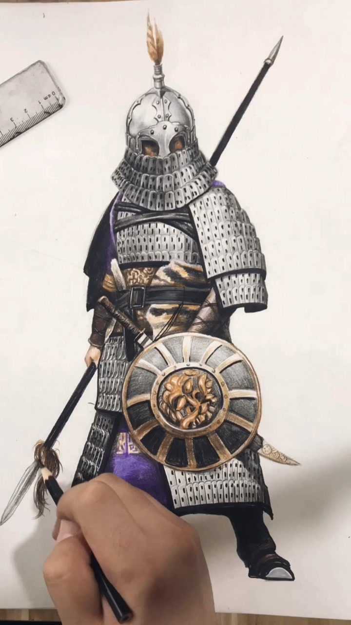 画个金国重甲士兵