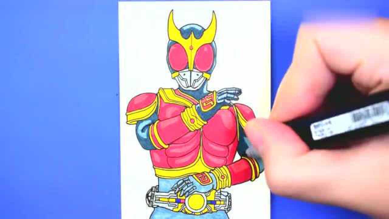 初次挑战绘画假面骑士空我喜欢假面骑士的小伙伴看过来吧