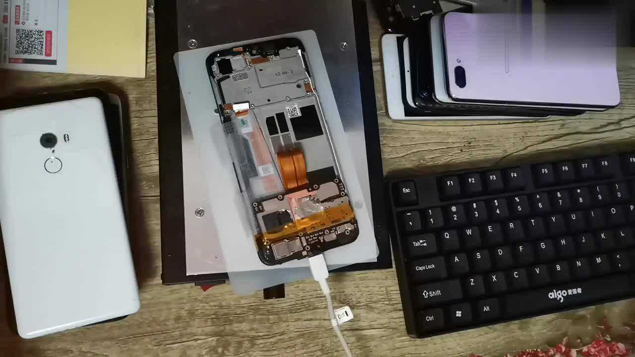 黔隆科技oppoa7x忘记密码拆机解屏幕锁账户锁视频教程825期