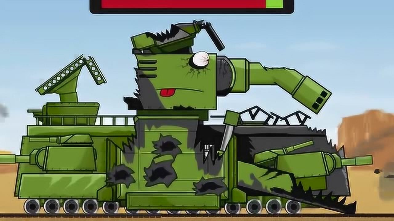 坦克世界动画泰坦之战装甲列车kv6坦克vs列车坦克