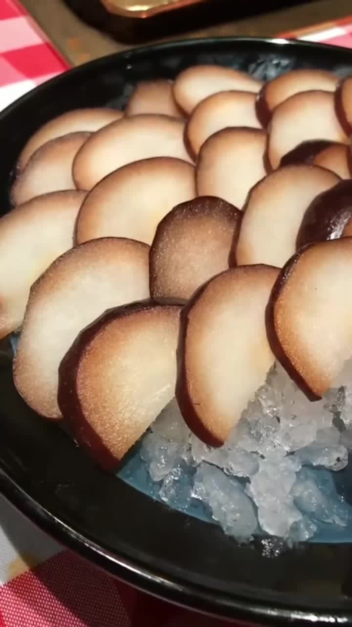 哈尔滨超有排面的菜,冻梨刺身