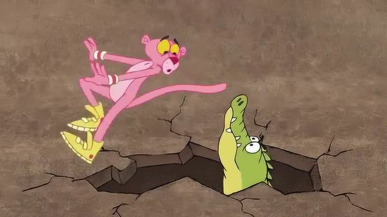 粉红豹的鞋子变得又大又重把他砸进水泥地里了太尴尬了