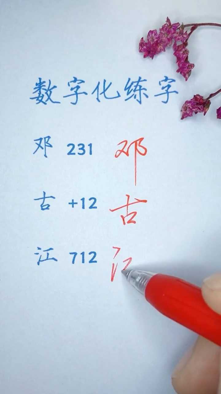 数字化行书邓古江写法