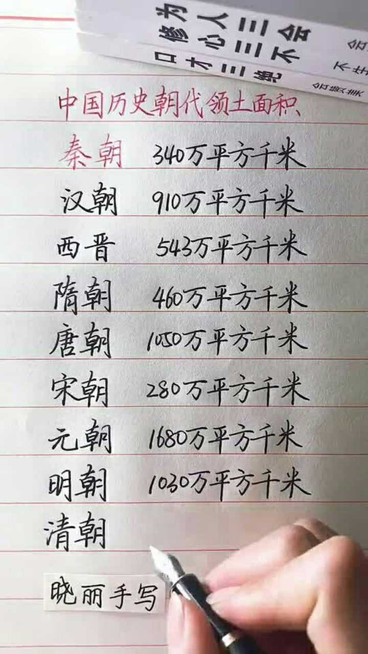 中国历史朝代领土面积