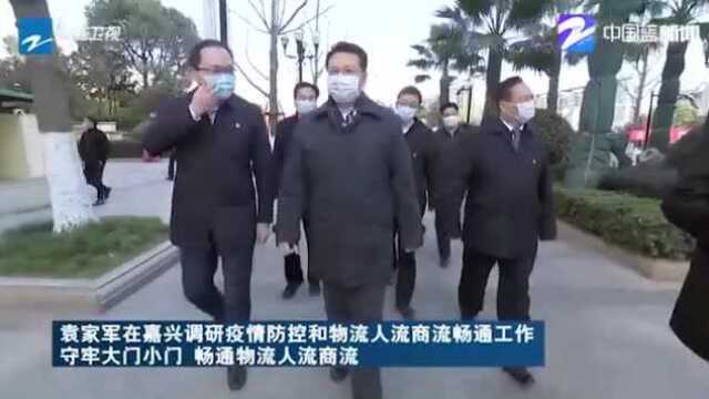 袁家军在嘉兴调研时强调:守牢大门小门 畅通物流人流商流