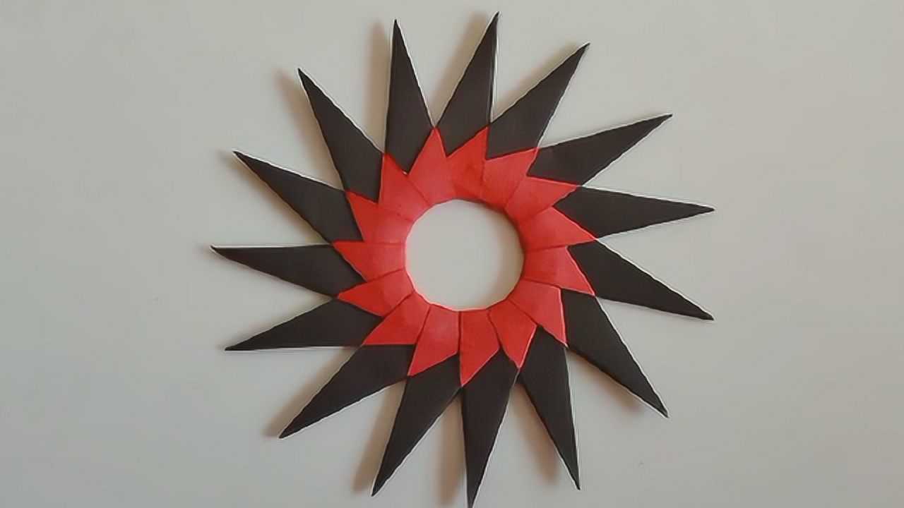 折纸飞镖,记得小时候都是自己动手做玩具,适合小朋友非常简单