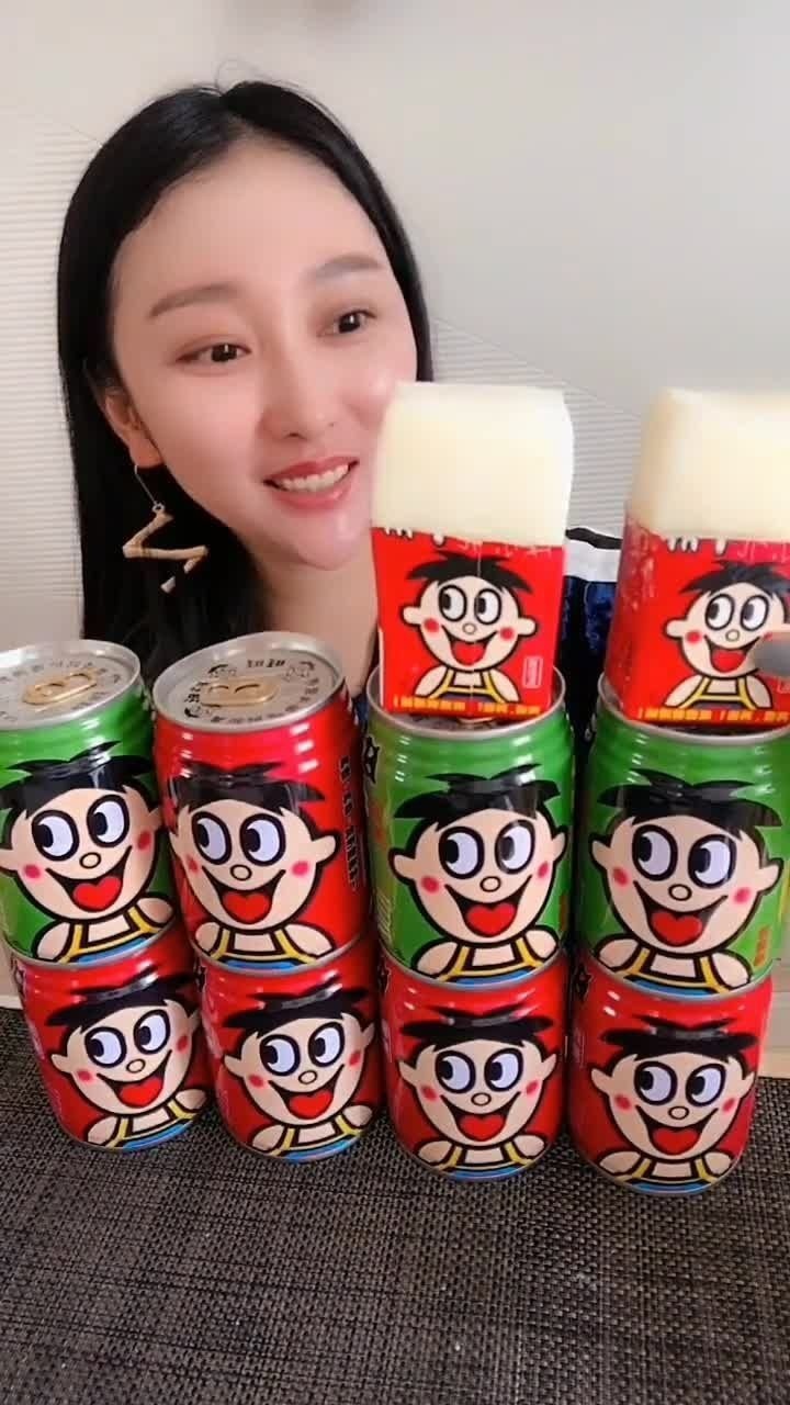 旺仔牛奶的新吃法冻成奶砖非常好吃奶香味十足