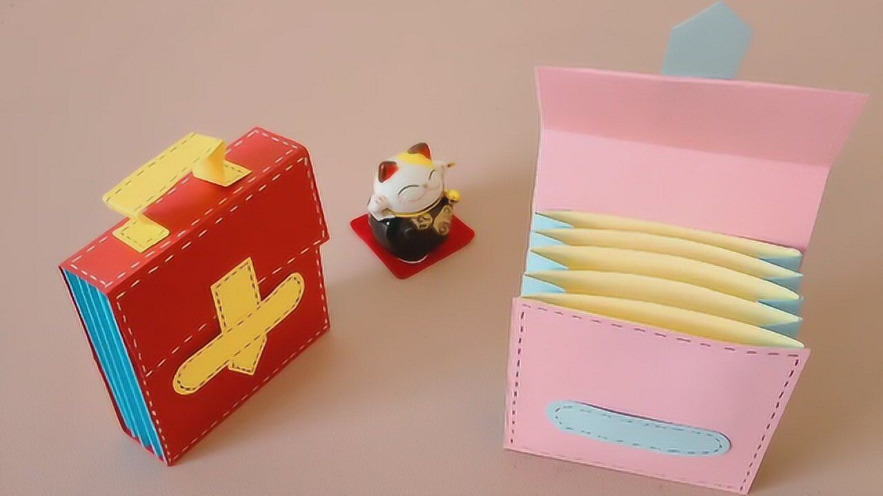 简单好看的风琴式收纳包,当钱包也不错,几张卡纸就能diy