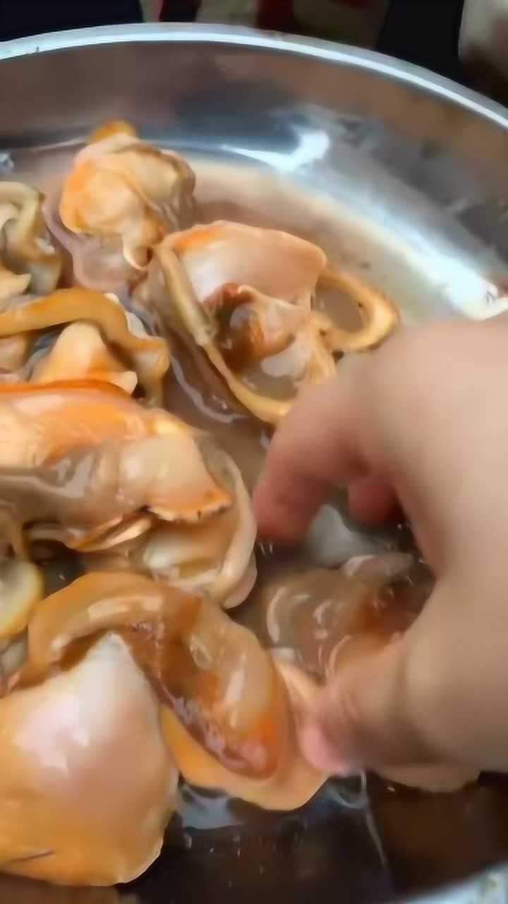 这个叫马蹄螺,形态像马蹄得名,一般挖肉烫十几秒就可以吃!