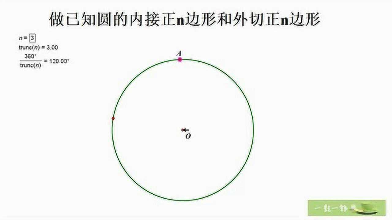 用几何画板做圆内接正n边形和外切正n边形