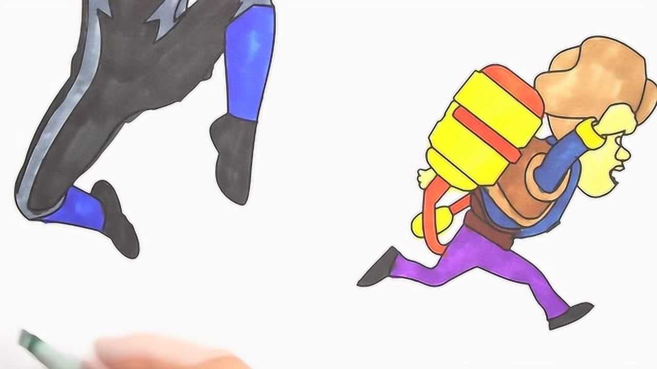 熊出没 罗索奥特曼阻止前来砍树的光头强 简笔画