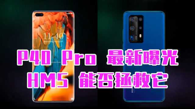 华为P40 Pro最新曝光:全球推进的HMS能否拯救销量?