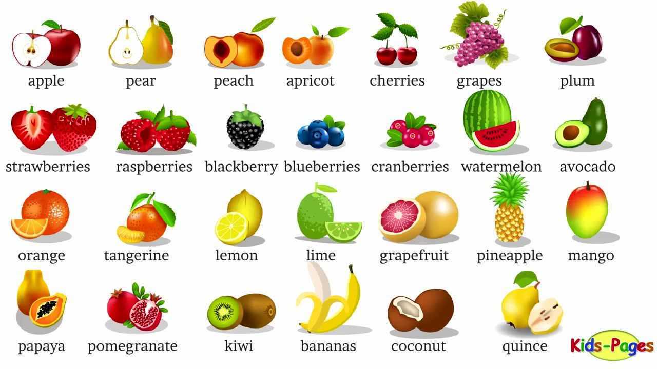 fruits vocabulary
