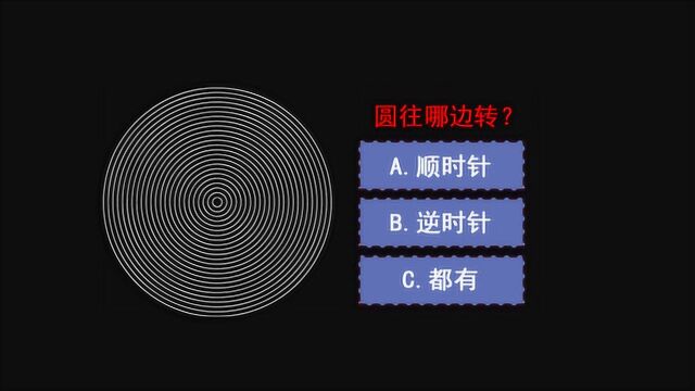 心理测试:第一眼你觉得圆圈是朝哪边转?测出你的大脑天才成分