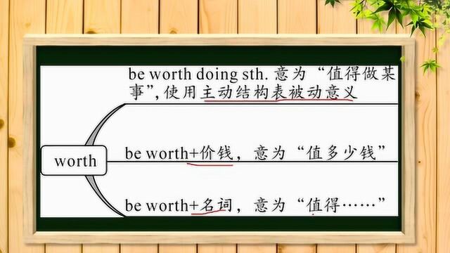 初中英语易混,worth的用法,你掌握了吗?