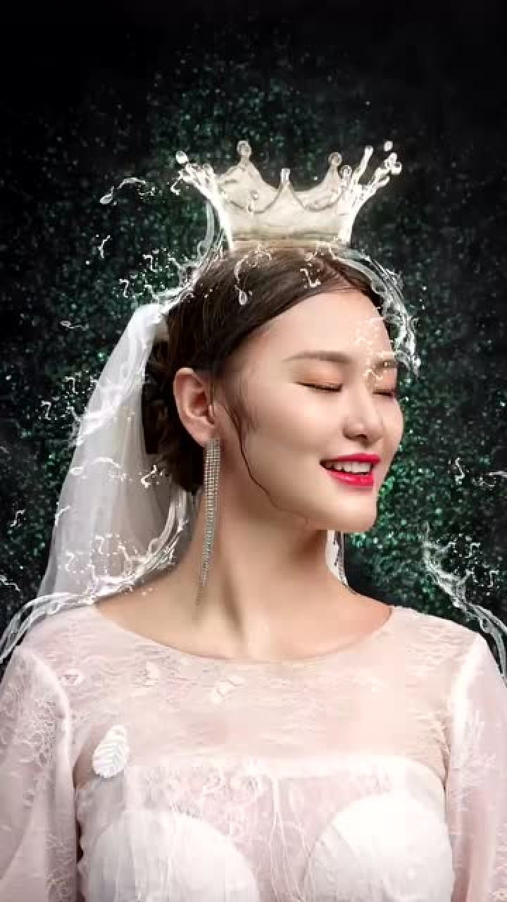 新娘去拍婚纱照,想拍一个水做的皇冠,摄影师直接给她安排!