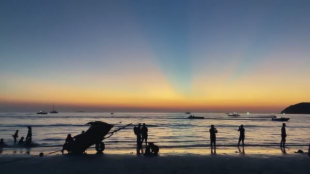 海滩, 日落, 风景, 现场, 静物, 海, 海洋4K