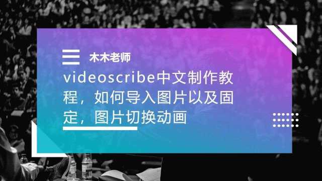 videoscribe中文制作教程,如何导入图片以及固定,图片切换动画