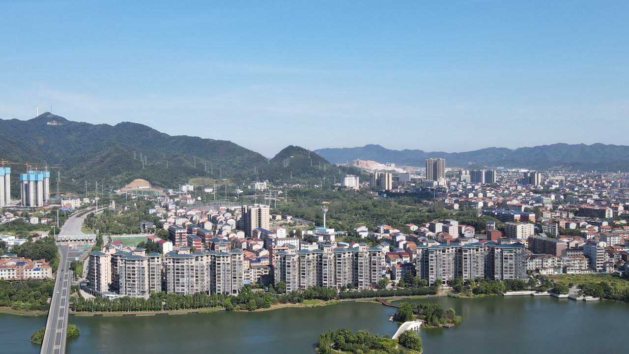 航拍中国浮标之乡——湖南省临湘市