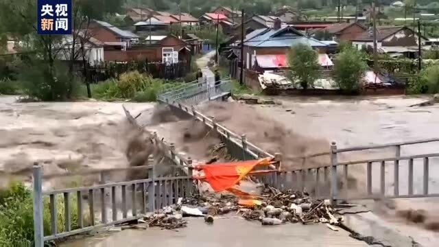 台风致桥梁冲毁!黑龙江海林市人员紧急转移