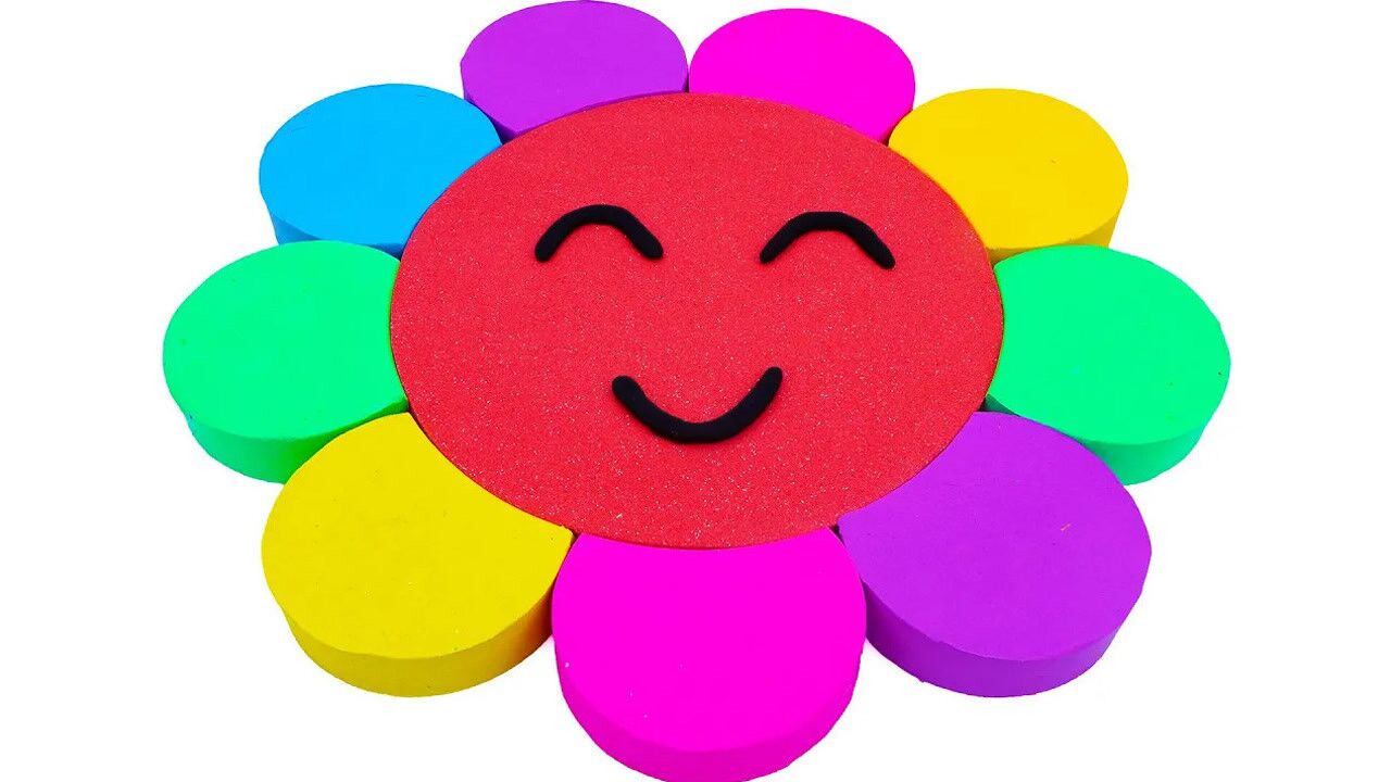 儿童动画雪花彩泥粘土diy手工制作玩具视频教程大全七彩花