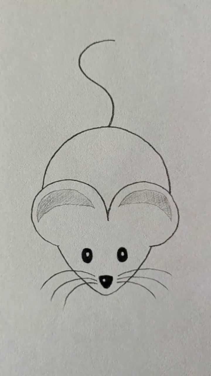 用数字3和字母vc,画一只一看就能会画的老鼠