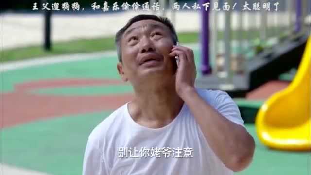 王父遛狗狗,和嘉乐偷偷通话,两人私下见面!太聪明了