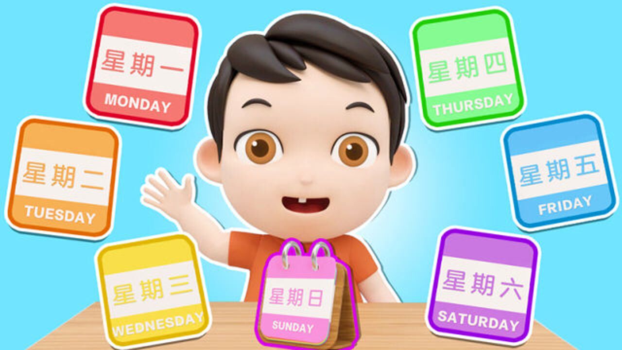 一周时间,星期一到星期日认知动画_高清1080P在线观看平台_腾讯视频