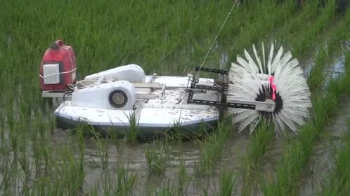 日本發明遙控水田除草機