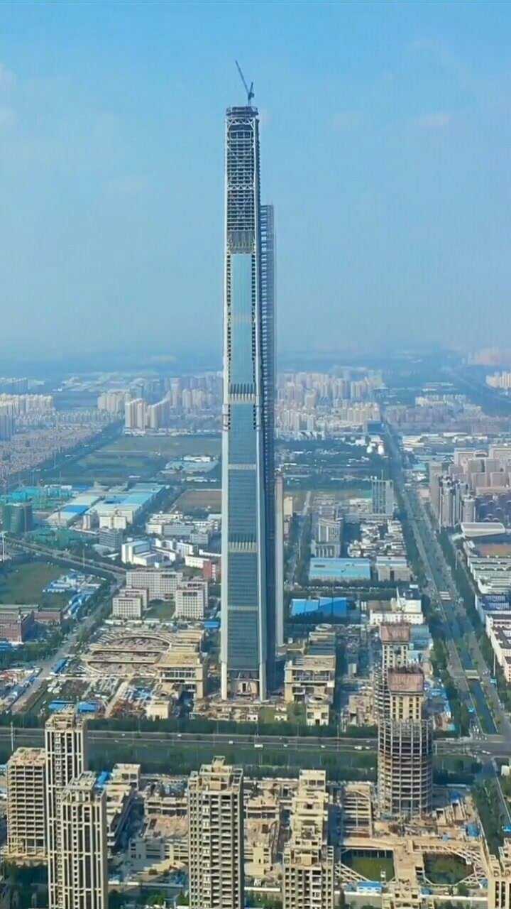 中国结构高度第一高楼结构高596米天津117大厦被网友吐槽为中国一烂尾