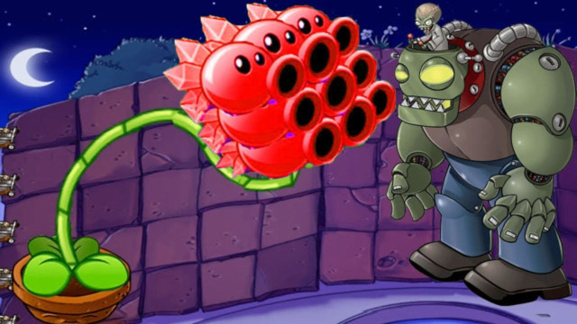 植物大战僵尸游戏红红火火豌豆射手