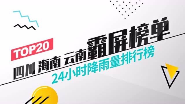 城市风云榜:四川 海南 云南 霸屏榜单2