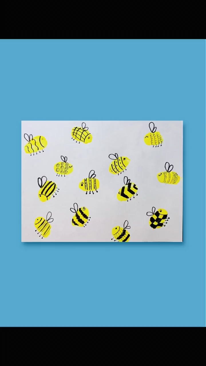 手指印蜜蜂图片