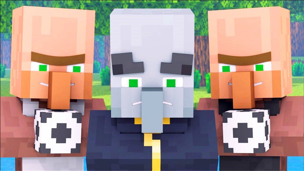 Minecraft动画：村民与掠夺者的生活1，灾厄村民唤魔者的降生！_腾讯视频