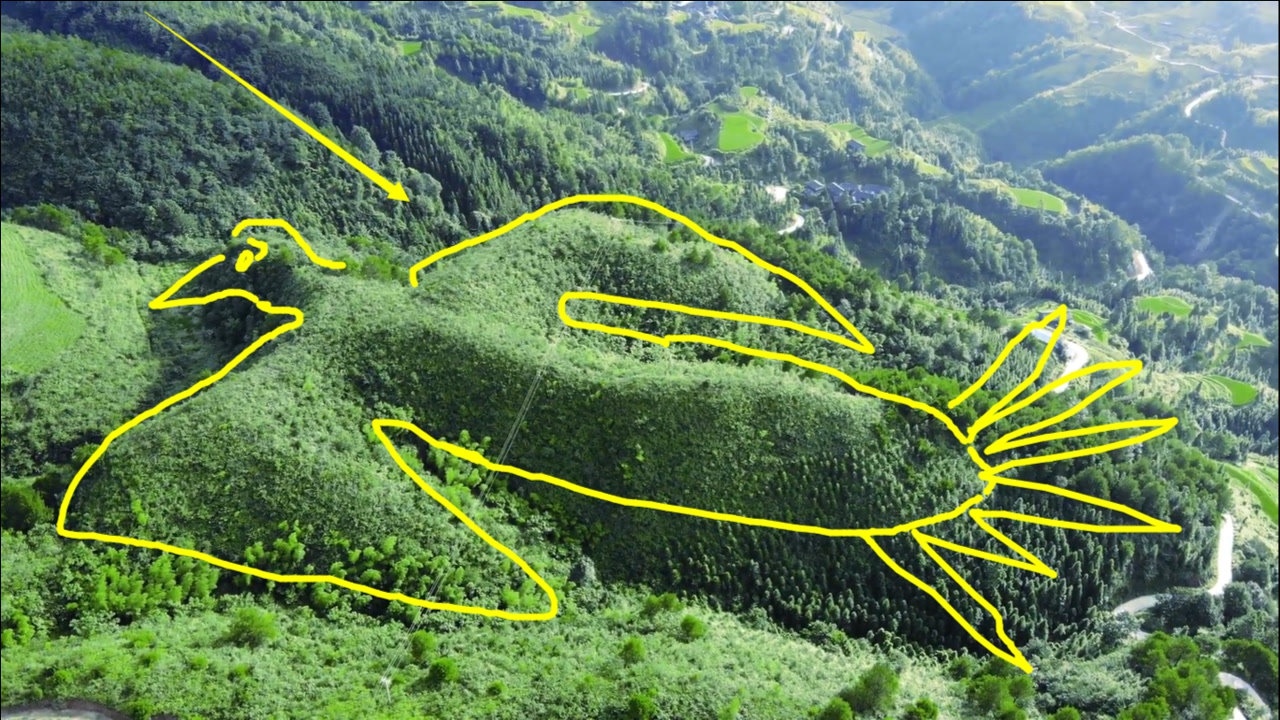 航拍"大鹏展翅"之地,气势力压群雄,宏伟壮观,顶级的风水宝地.