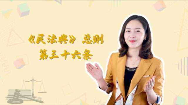 万益视频 | 万益说民法典:总则 第三十六条