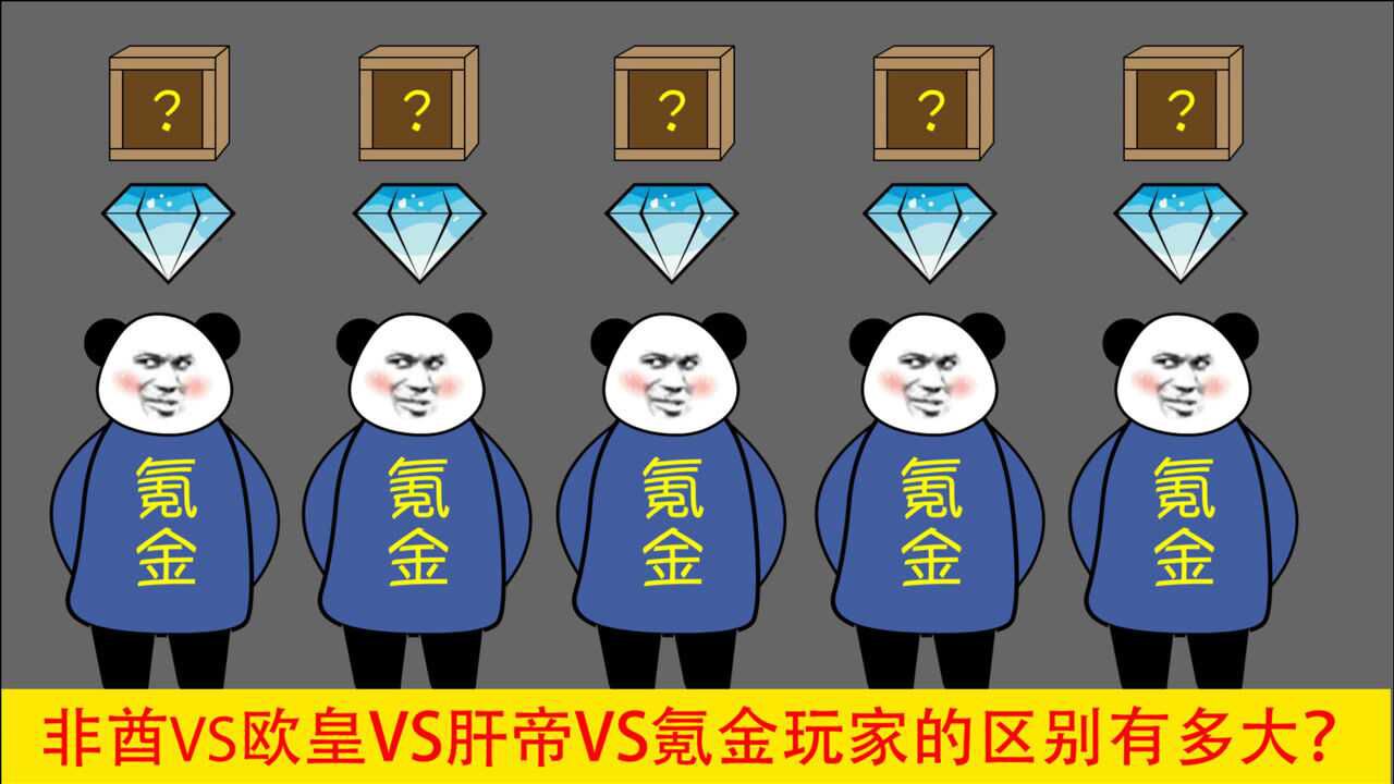 沙雕动画非酋vs欧皇vs肝帝vs氪金玩家区别有多大太真实了